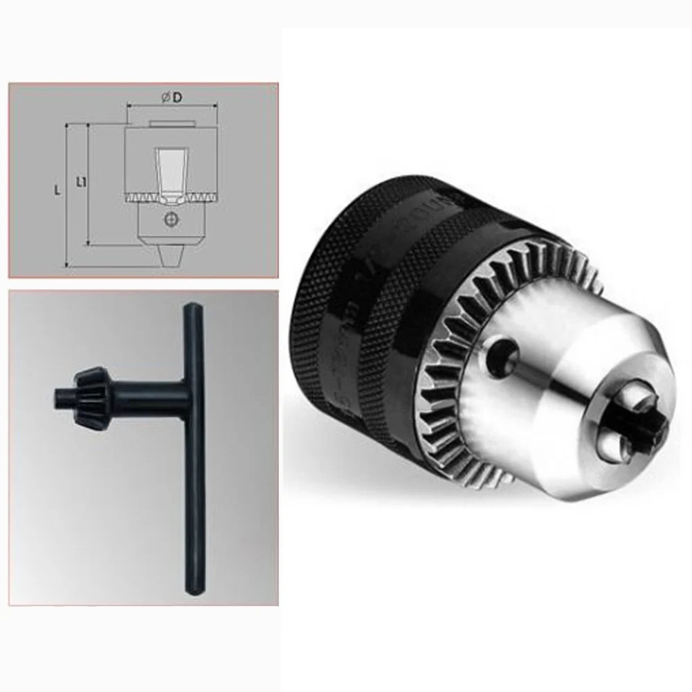 Key Type Drill Chuck 2.2 Inch Mount Key Drill Chuck 13mm Clamping Range W/Clamp Head Set Drill Bits
Key Type Drill Chuck 2.2 Inch Mount Key Drill Chuck 13mm Clamping Range W/Clamp Head Set Drill Bits