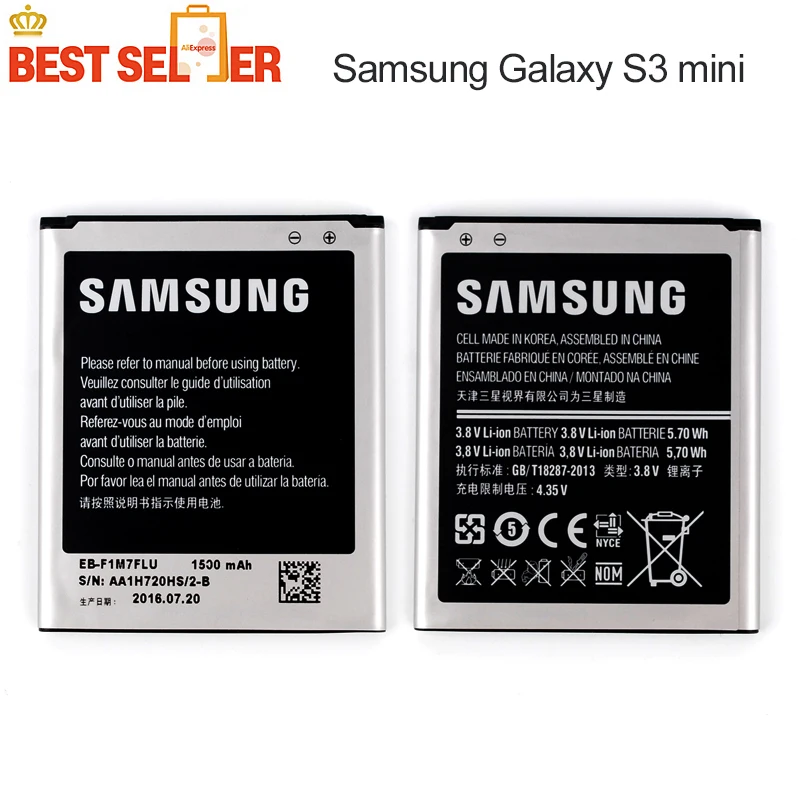 Replacement Battery EB-L1M7FLU for Samsung Galaxy S3 Mini S3Mini GT-I8190 I8190N I8190 GT-i8200 Free Shipping
Replacement Battery EB-L1M7FLU for Samsung Galaxy S3 Mini S3Mini GT-I8190 I8190N I8190 GT-i8200 Free Shipping