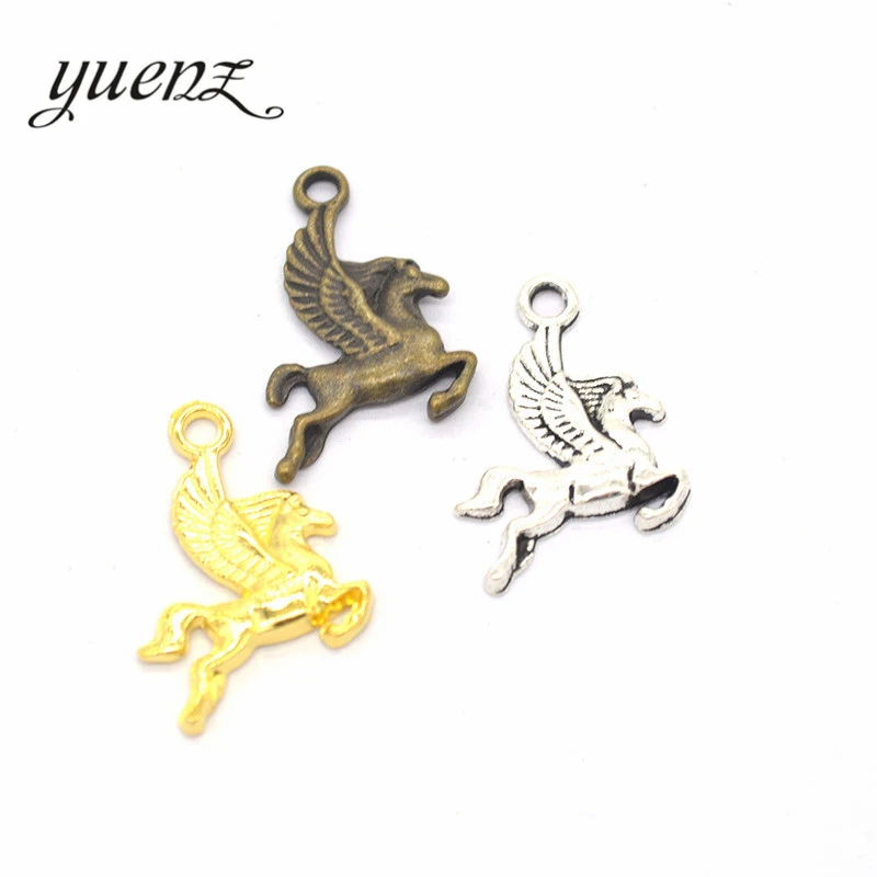 

YuenZ 20pcs Antique Fly Horse Charms Metal Pendants for Necklace Bracelet Jewelry Making Jewelry Handmade Crafts 20*15mm D928