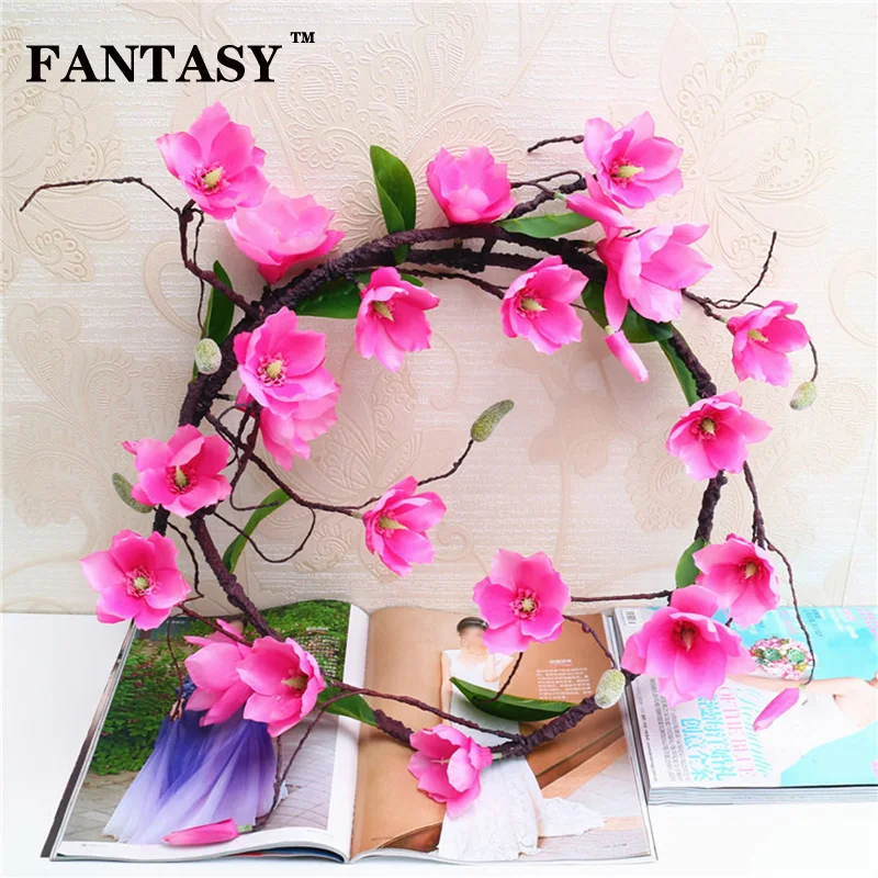 FANTASY 180cm Artificial Magnolia Flower Vine Fake Plant Rattan Tree Vine Flower Wall Garland Wreath Material Hanging Flowers
FANTASY 180cm Artificial Magnolia Flower Vine Fake Plant Rattan Tree Vine Flower Wall Garland Wreath Material Hanging Flowers