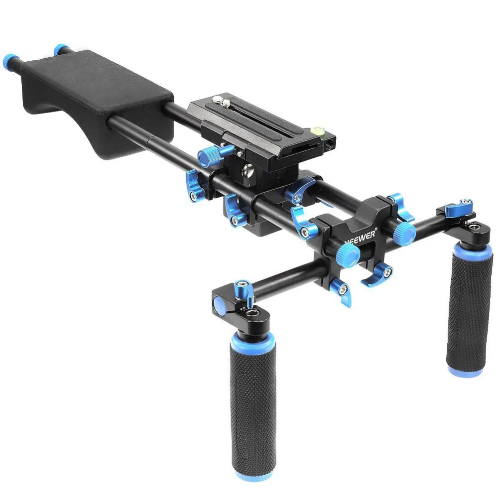 Neewer Portable FilmMaker System With Mount Slider Soft Rubber Shoulder Pad and Dual-hand Handgrip For All DSLR Video Cameras
Neewer Portable FilmMaker System With Mount Slider Soft Rubber Shoulder Pad and Dual-hand Handgrip For All DSLR Video Cameras