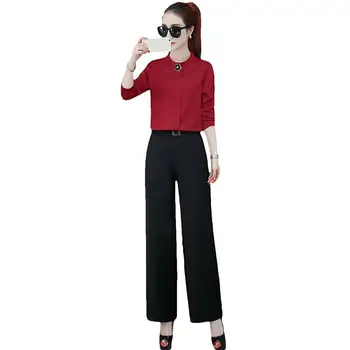 Fashion New 2019 Women 2 Piece Set Women Suit Female Long Sleeve Work Clothes Wide Leg Trousers 2pcs Sets Trousers Suits J121
Fashion New 2019 Women 2 Piece Set Women Suit Female Long Sleeve Work Clothes Wide Leg Trousers 2pcs Sets Trousers Suits J121
