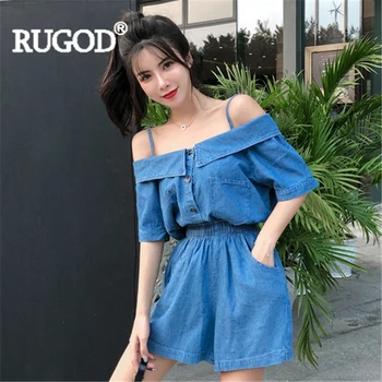 RUGOD 2 piece set women Denim shirt + shorts 2019 New summer suits Solid Slash neck Single breasted shirt Elastic wasit shorts
RUGOD 2 piece set women Denim shirt + shorts 2019 New summer suits Solid Slash neck Single breasted shirt Elastic wasit shorts