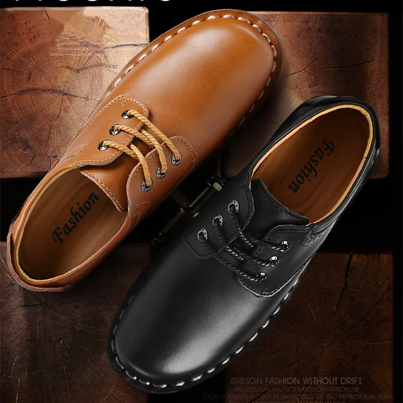Hand-stitched head layer oil wax leather men shoes soft wild business casual shoes men
Hand-stitched head layer oil wax leather men shoes soft wild business casual shoes men