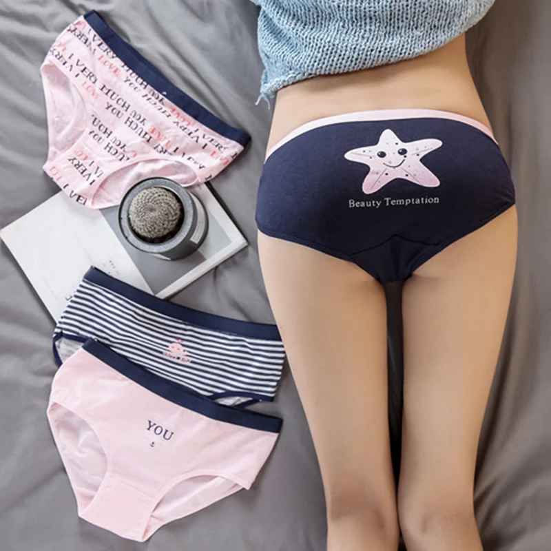 Korean Ins Starfish Panties Briefs Female Girl Underpants Women Ladies Panties Underwear Sexy Lingerie 1PC Letter Casual Cotton
Korean Ins Starfish Panties Briefs Female Girl Underpants Women Ladies Panties Underwear Sexy Lingerie 1PC Letter Casual Cotton