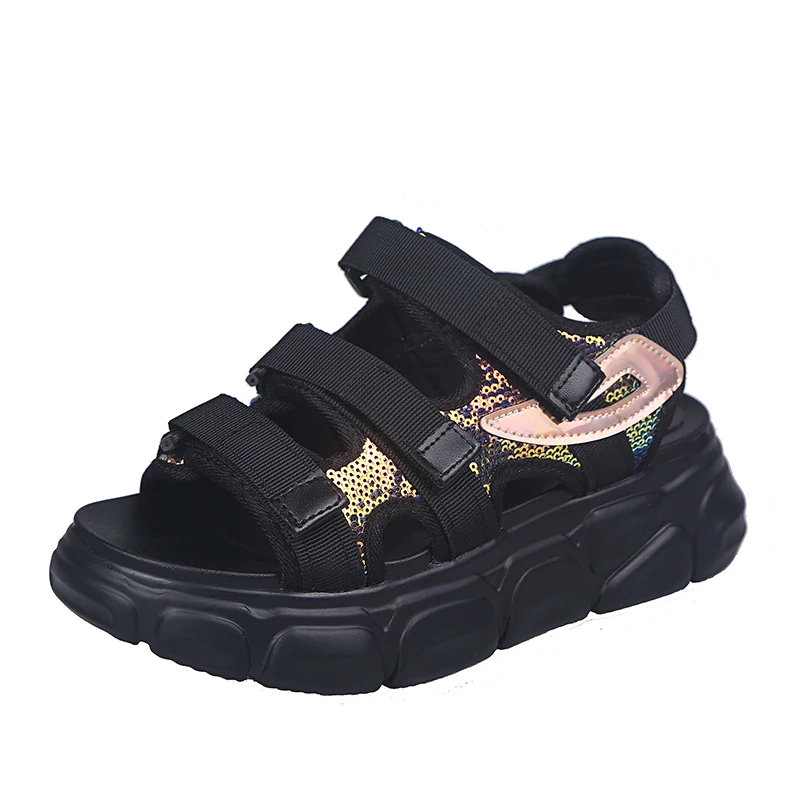 2019 New Platform Women's Sandals Fashion Summer Sequin Mesh Women Thick Soled Wedge Beach Sandal Casual Chunky Woman Shoes
2019 New Platform Women's Sandals Fashion Summer Sequin Mesh Women Thick Soled Wedge Beach Sandal Casual Chunky Woman Shoes