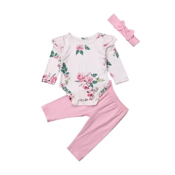 Newborn Kid Baby Boy Girl Clothes Set Autumn Long Sleeve Floral Bodysuit Jumpsuit Pants Headband Boys Girls Clothing 3pcs
Newborn Kid Baby Boy Girl Clothes Set Autumn Long Sleeve Floral Bodysuit Jumpsuit Pants Headband Boys Girls Clothing 3pcs