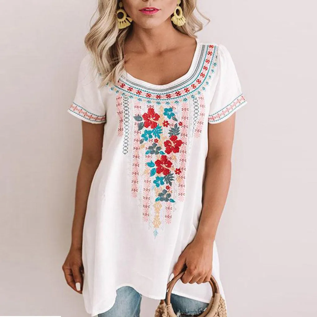 2019 Women Vintage Floral Printed Blouse Spring short Sleeve Patchwork Blouse Shirt Casual Cotton Linen Top Tunic Blusa
2019 Women Vintage Floral Printed Blouse Spring short Sleeve Patchwork Blouse Shirt Casual Cotton Linen Top Tunic Blusa