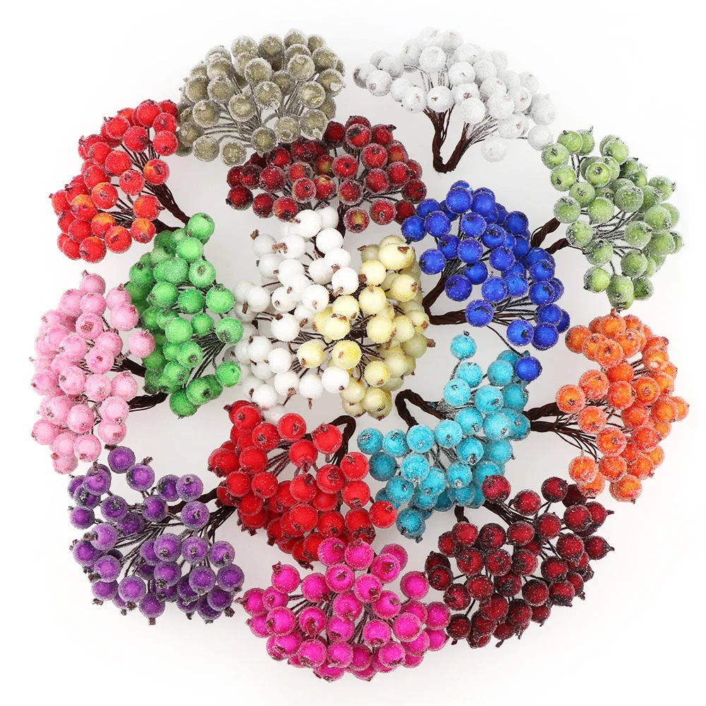 40heads/lot Mini Fake Fruit Small Berries Artificial Flower cherry Stamen Wedding Home Christmas Decorative Double heads
40heads/lot Mini Fake Fruit Small Berries Artificial Flower cherry Stamen Wedding Home Christmas Decorative Double heads