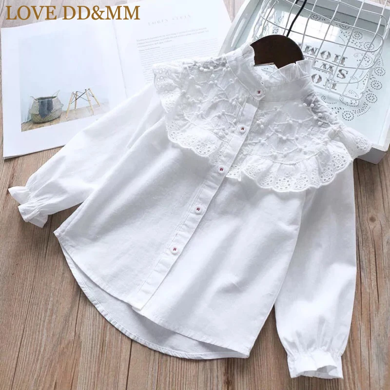 LOVE DD&MM Girls Shirts 2019 Spring New Children's Clothing Girls Fashion Sweet Solid Color Lace Side Stand Long-Sleeved Shirt
LOVE DD&MM Girls Shirts 2019 Spring New Children's Clothing Girls Fashion Sweet Solid Color Lace Side Stand Long-Sleeved Shirt