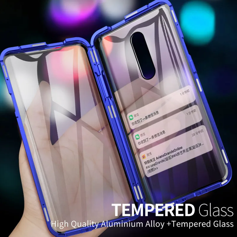 360 магнитный адсорбционный ментальный чехол для телефона OnePlus 7 Pro двухсторонний
