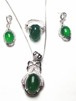 Koraba 3pcs 925 Sterling Silver Natural Green Jade Gemstone Pendant Necklace Bracelet Earrings Women Jewelry Set
Koraba 3pcs 925 Sterling Silver Natural Green Jade Gemstone Pendant Necklace Bracelet Earrings Women Jewelry Set