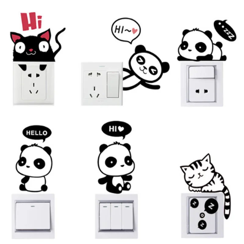 Cute Switch Sticker Decal Cat Panda Animals Removable Wall Sticker Bedroom Living Room Home Decor Cartoon Figure Sticker
Cute Switch Sticker Decal Cat Panda Animals Removable Wall Sticker Bedroom Living Room Home Decor Cartoon Figure Sticker