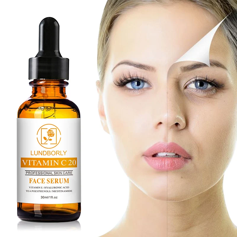 Фото Lundborly 30ml Hyaluronic acid serum Anti Wrinkle vitamin c20 skin care Remove Acne Facial Cream natural face | Красота и здоровье