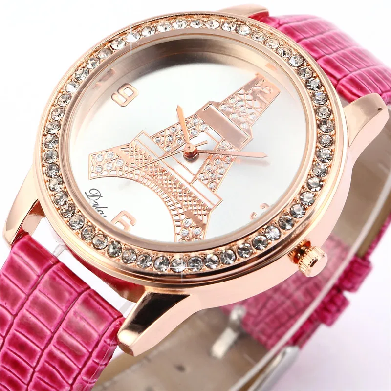 Dalas Women Quartz Watch with Crystal Rhinestone Bezel Steel Tower Pattern Fashion Casual Female Wrist Clock relogio feminino
Dalas Women Quartz Watch with Crystal Rhinestone Bezel Steel Tower Pattern Fashion Casual Female Wrist Clock relogio feminino