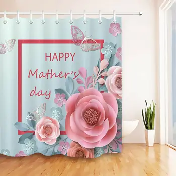Mather's Day Flower Gift Shower Curtain Waterproof Fabric Polyester Bathroom Set
Mather's Day Flower Gift Shower Curtain Waterproof Fabric Polyester Bathroom Set