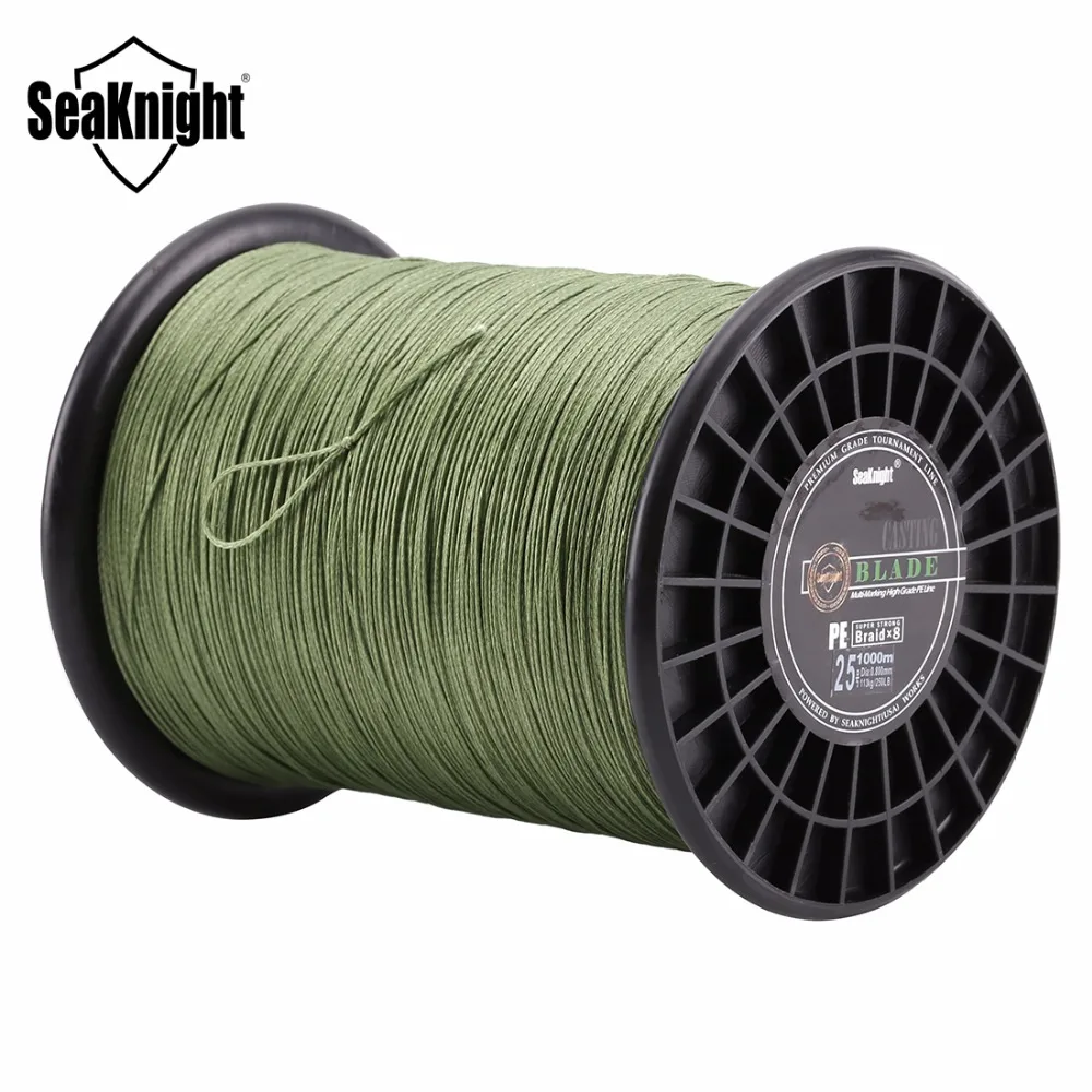 SeaKnight Blade 1000M 8 strands Super Quality Braided Fishing Line Green Color Multifilament Fishing Rope Fish Wire 120-300LB
SeaKnight Blade 1000M 8 strands Super Quality Braided Fishing Line Green Color Multifilament Fishing Rope Fish Wire 120-300LB