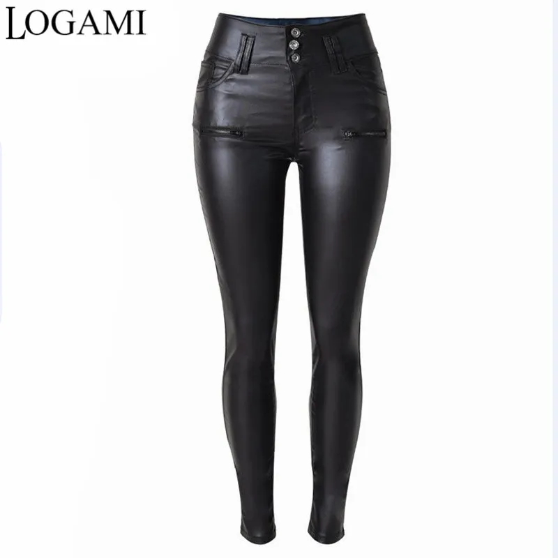 LOGAMI High Waist Women Pu Leather Pants Black Sexy Stretch Bodycon Trousers Women Long Pants
LOGAMI High Waist Women Pu Leather Pants Black Sexy Stretch Bodycon Trousers Women Long Pants