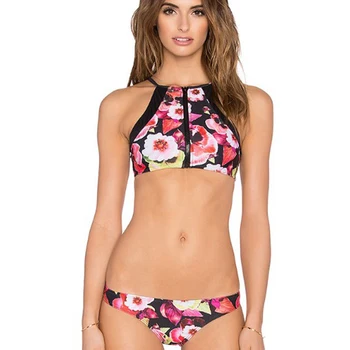High Neck Bikinis Women Hot Sexy Zipper Padded Swim Suits Newest Floral Push Up Swimwears 2 Piece Set Womens maillot de bain
High Neck Bikinis Women Hot Sexy Zipper Padded Swim Suits Newest Floral Push Up Swimwears 2 Piece Set Womens maillot de bain