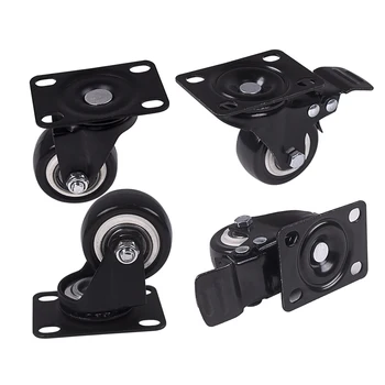 1.5/2.5 Inch Heavy Duty Swivel Caster Wheels with Safety Dual Locking and Polyurethane No Noise Wheels, Load Bearing 200/290KG
1.5/2.5 Inch Heavy Duty Swivel Caster Wheels with Safety Dual Locking and Polyurethane No Noise Wheels, Load Bearing 200/290KG