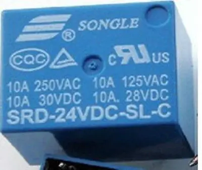

10pcs SONGLE 24V DC SPDT Power Relay SRD-24VDC-SL-C