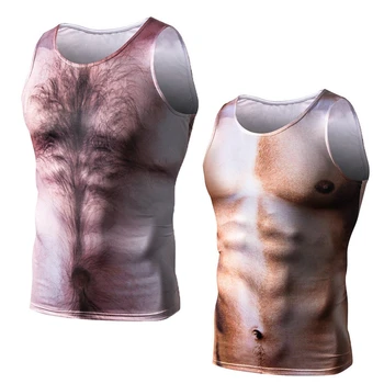 Summer Men Funny Muscle Funny Hairy Chest 3D Print Sleeveless Tank Shirt Muscle S-3XL 
Summer Men Funny Muscle Funny Hairy Chest 3D Print Sleeveless Tank Shirt Muscle S-3XL