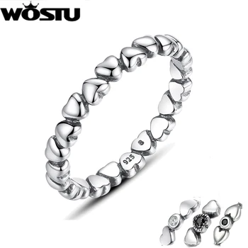 WOSTU Authentic 925 Sterling Silver 4 Styles Forever Love Heart Finger Rings For Women Luxury Wedding Engagement Ring Jewelry
WOSTU Authentic 925 Sterling Silver 4 Styles Forever Love Heart Finger Rings For Women Luxury Wedding Engagement Ring Jewelry
