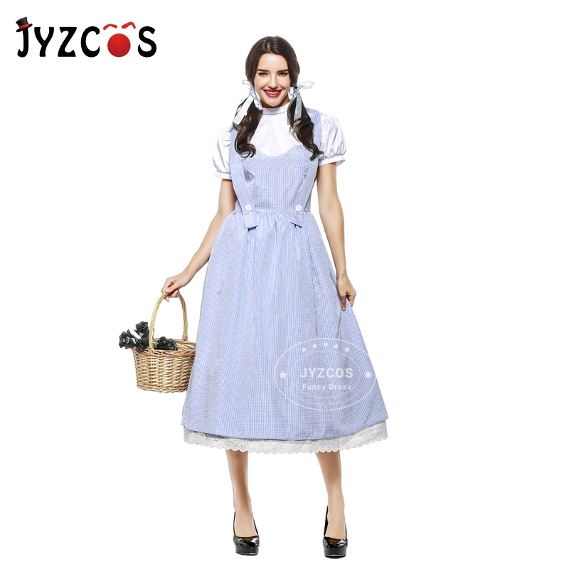 JYZCOS Adult Vintage Style The Wizard of OZ Dorothy Costume Halloween Costumes for Women Girls Dorothy Cosplay Cotton Long Dress
JYZCOS Adult Vintage Style The Wizard of OZ Dorothy Costume Halloween Costumes for Women Girls Dorothy Cosplay Cotton Long Dress