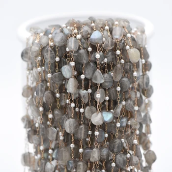 Labradorite Stone Bead Chain, Raw Brass Spectrolite Chains, DIY Jewelry Making Handmade Accessories (#LK-209)/ 1 Meter=3.3ft
Labradorite Stone Bead Chain, Raw Brass Spectrolite Chains, DIY Jewelry Making Handmade Accessories (#LK-209)/ 1 Meter=3.3ft