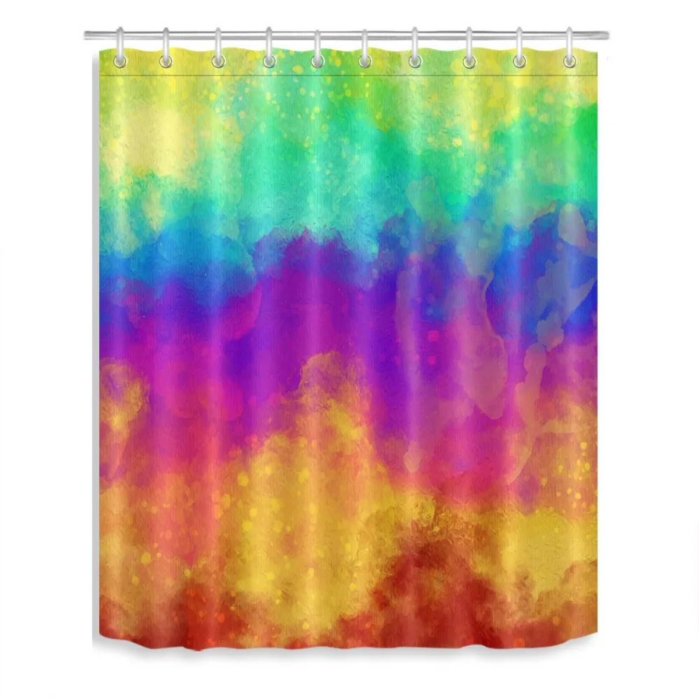 72'' Watercolor Abstract Art Rainbow Customized Bathroom Waterproof Fabric Shower Curtain Polyester 12 Hooks Bath Accessory Sets
72'' Watercolor Abstract Art Rainbow Customized Bathroom Waterproof Fabric Shower Curtain Polyester 12 Hooks Bath Accessory Sets