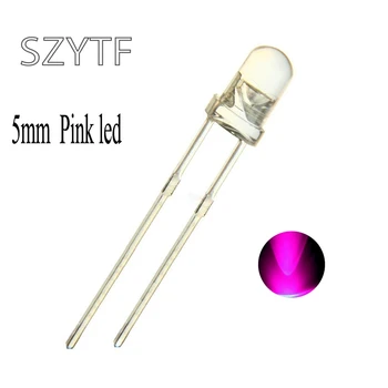 100pcs Water Clear Lens 5mm Pink LED Diode Light Round Transparent Light-Emitting Diode Lamp Through Hole
100pcs Water Clear Lens 5mm Pink LED Diode Light Round Transparent Light-Emitting Diode Lamp Through Hole