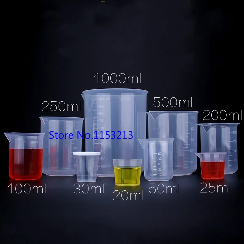 Plastic beaker 20ml/50ml/250ml/500ml/1000ml Capacity Clear PP Graduated Laboratory Measuring cup PP cylinder Baking Kitchen tool
Plastic beaker 20ml/50ml/250ml/500ml/1000ml Capacity Clear PP Graduated Laboratory Measuring cup PP cylinder Baking Kitchen tool