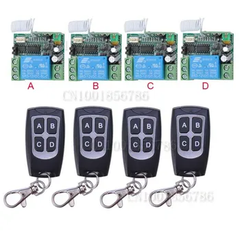 DC12v 10A 1CH wireless RF Remote Control Switch 4 transmitter & 4 receiver relay smart house For Door Lighting
DC12v 10A 1CH wireless RF Remote Control Switch 4 transmitter & 4 receiver relay smart house For Door Lighting