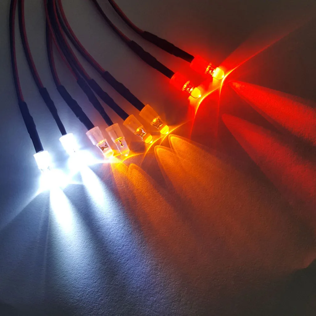 8 LED Light Kit Headlights Taillight White Yellow Red for 1/5 1/8 1/10 1/12 1/16 RC DIY Parts