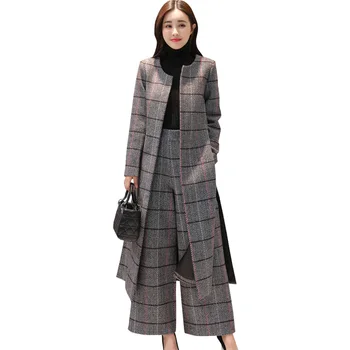 Two Piece Set Wide Leg Pants Women's Suit Trendy Plaid Year-old Female Costume Atmosphere Thin Ensemble Femme Survetement
Two Piece Set Wide Leg Pants Women's Suit Trendy Plaid Year-old Female Costume Atmosphere Thin Ensemble Femme Survetement