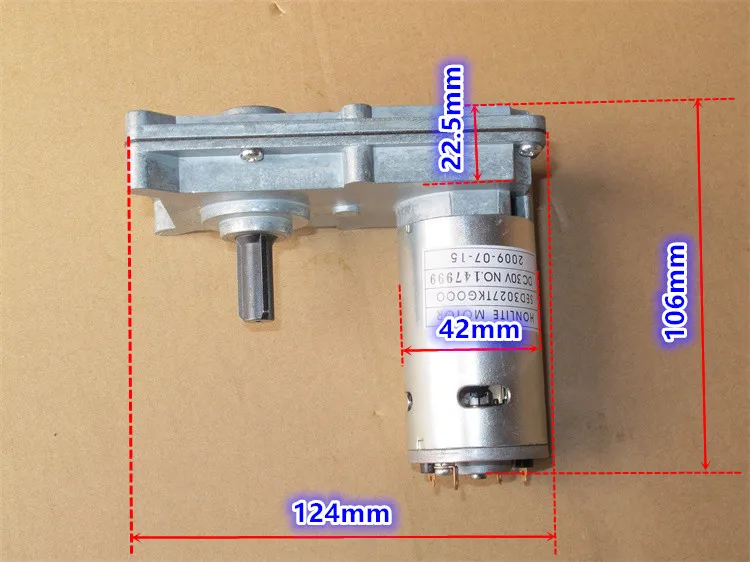 7Z type high torque DC gear motor 12V24V30V low speed high torque positive and negative reverse speed
7Z type high torque DC gear motor 12V24V30V low speed high torque positive and negative reverse speed