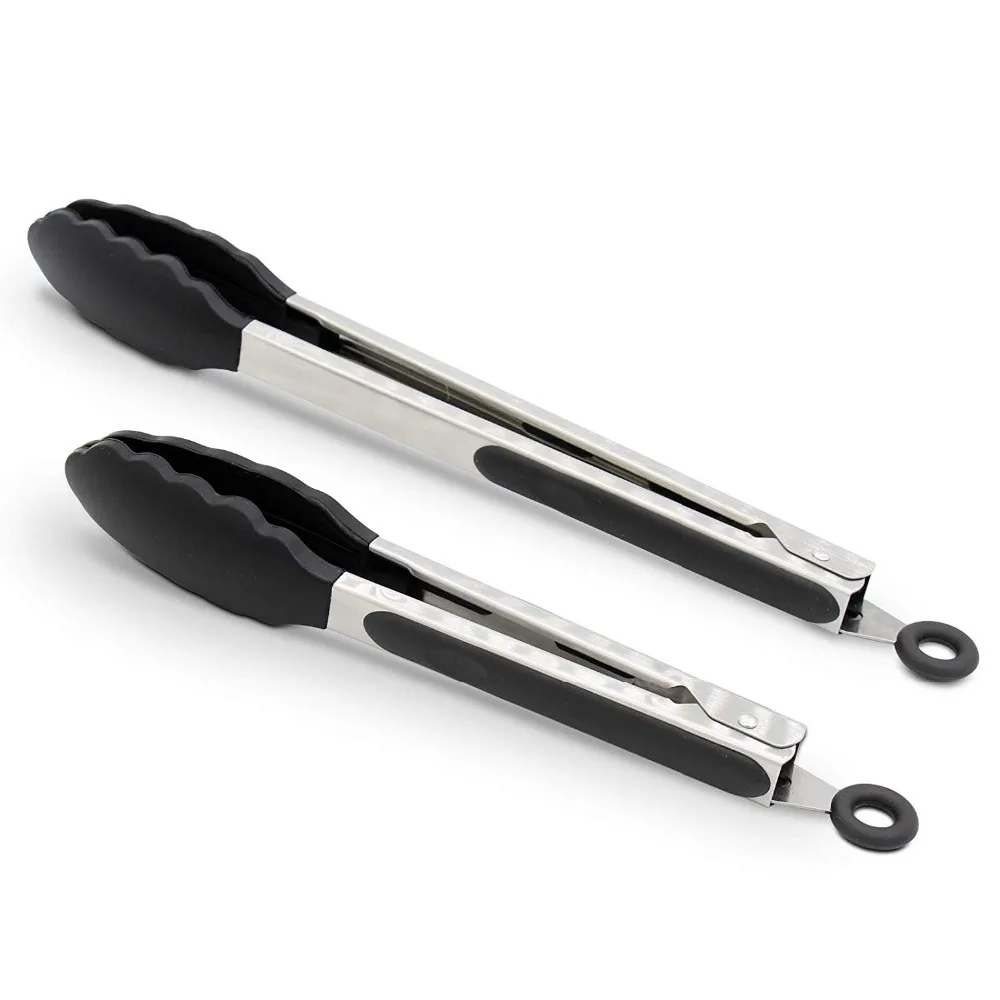 ERMAKOVA 9-Inch&12-Inch Kitchen Tong Silicone Non-Stick Stainless Steel BBQ Salad Cooking Serving Grilling Locking Food Tong
ERMAKOVA 9-Inch&12-Inch Kitchen Tong Silicone Non-Stick Stainless Steel BBQ Salad Cooking Serving Grilling Locking Food Tong
