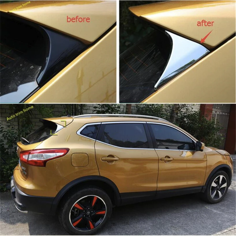 Lapetus Exterior For Nissan Qashqai J11 2014 2015 2016 2017 2018 ABS Chrome Rear Triangle Spoiler Wing Cover Trim Kit
Lapetus Exterior For Nissan Qashqai J11 2014 2015 2016 2017 2018 ABS Chrome Rear Triangle Spoiler Wing Cover Trim Kit