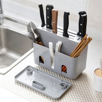 PP Chopsticks Storage Box Knife Holder Combined Kitchen Storage Home Rack Drainage Cage Covered Eusable Wall Kitchen Storage
PP Chopsticks Storage Box Knife Holder Combined Kitchen Storage Home Rack Drainage Cage Covered Eusable Wall Kitchen Storage