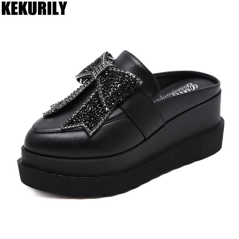 2019 Wedge Oxfords Women Shoes Crystal Butterfly knot Platform Pointed Toe loafers Heightening shoes rhinestone slip on Loafers
2019 Wedge Oxfords Women Shoes Crystal Butterfly knot Platform Pointed Toe loafers Heightening shoes rhinestone slip on Loafers