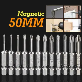 Meigar 12pcs 50mm 1/4 Inch Hex Shank Magnetic S2 Alloy Steel Long Magnetic Cross Phillips Screwdriver Bits Set for Loosen Screws
Meigar 12pcs 50mm 1/4 Inch Hex Shank Magnetic S2 Alloy Steel Long Magnetic Cross Phillips Screwdriver Bits Set for Loosen Screws