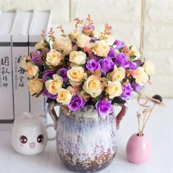 Fake Autumn Rose Bunch (6 stems/piece ) Simulation Roses with Eucalyptus Leaf for Wedding Home Decorative Artificial Flowers
Fake Autumn Rose Bunch (6 stems/piece ) Simulation Roses with Eucalyptus Leaf for Wedding Home Decorative Artificial Flowers