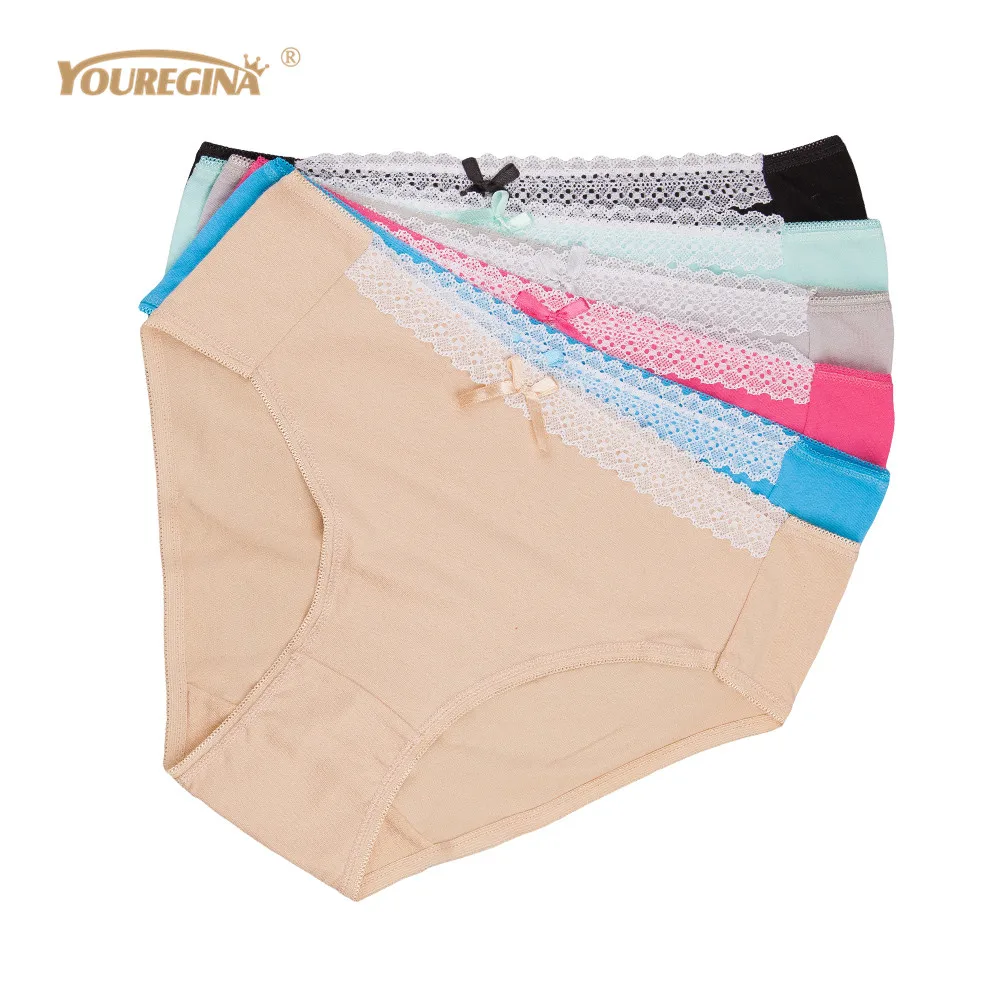 YOUREGINA Women Sexy Underwear Lace Sexy High Waist Panty Cotton Panties Boyshorts Underpants Plus Size Briefs 6pcs/lot
YOUREGINA Women Sexy Underwear Lace Sexy High Waist Panty Cotton Panties Boyshorts Underpants Plus Size Briefs 6pcs/lot