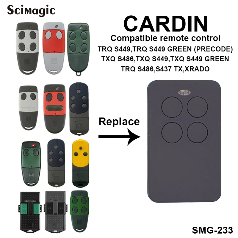 CARDIN s449 garage door remote control Cardin TRQ S449,TXQ S486,TXQ S449 gate control garage command 433.92 MHz garage opener
CARDIN s449 garage door remote control Cardin TRQ S449,TXQ S486,TXQ S449 gate control garage command 433.92 MHz garage opener