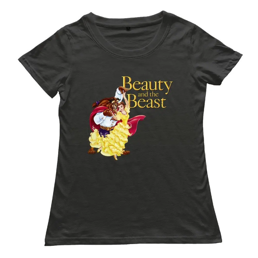 2017 Fashion Cute Cartoon Cool Short Sleeve T-shirt - Beauty And The Beast For Women's Black funny hot sale cotton o-neck
2017 Fashion Cute Cartoon Cool Short Sleeve T-shirt - Beauty And The Beast For Women's Black funny hot sale cotton o-neck