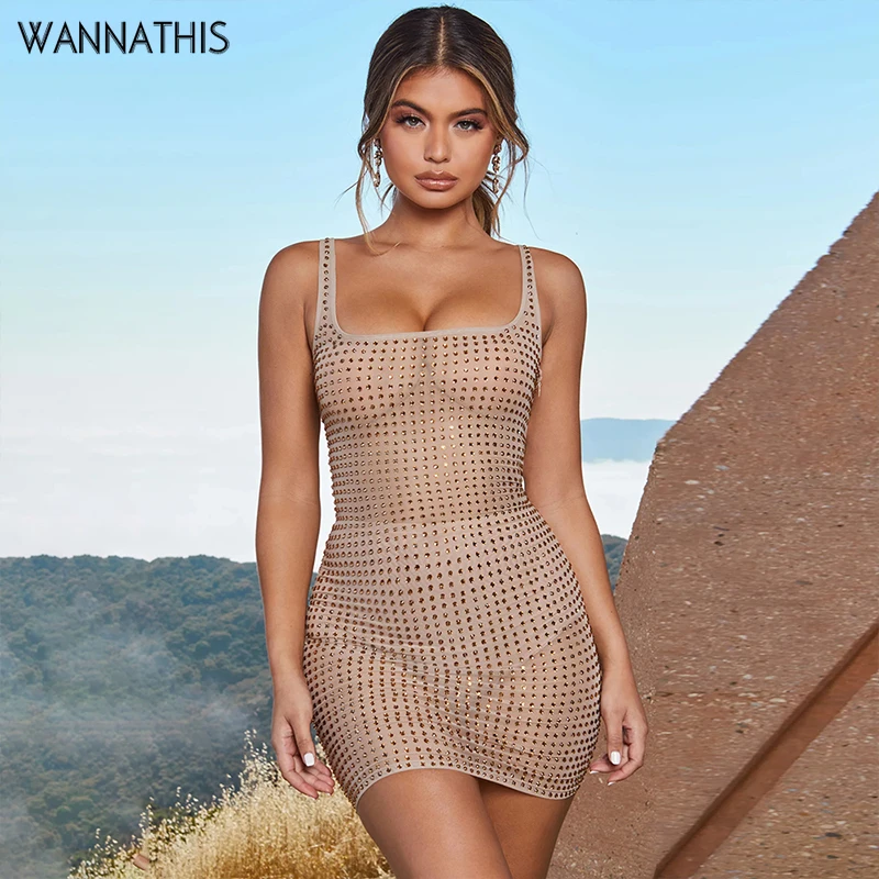 WannaThis Sexy Women Party Dress Mesh Sleeveless Slash Neck Shining Fashion Club See-Through Skinny Spaghetti Strap Mini Dresses
WannaThis Sexy Women Party Dress Mesh Sleeveless Slash Neck Shining Fashion Club See-Through Skinny Spaghetti Strap Mini Dresses