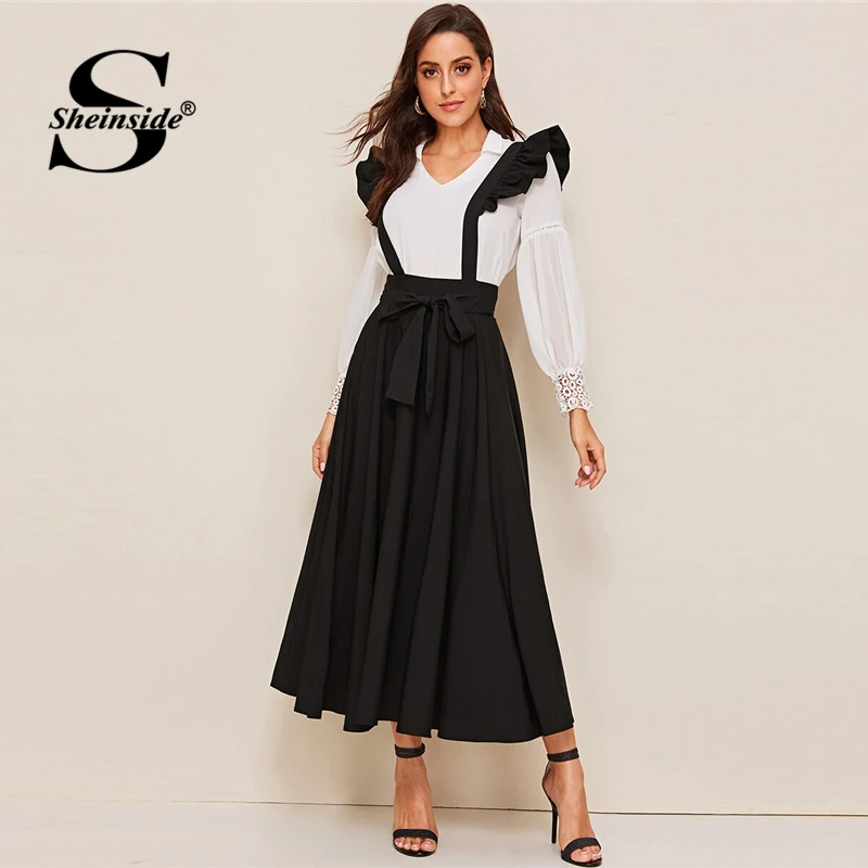 Sheinside Black Wide Waistband Maxi Skirt Women 2019 Spring High Waist Belted Skirts Ladies Casual Solid Pleated Skirt
Sheinside Black Wide Waistband Maxi Skirt Women 2019 Spring High Waist Belted Skirts Ladies Casual Solid Pleated Skirt