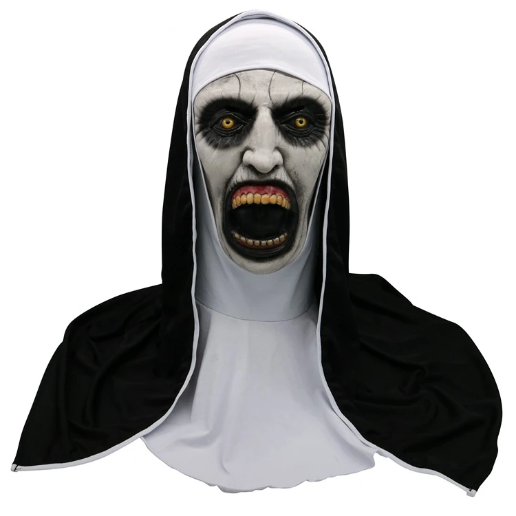 The Demon Nun Mask Cosplay Halloween Props Valak Latex Mask Scary Half Face Horror Costume The Nun Horror Mask Party Accessory
The Demon Nun Mask Cosplay Halloween Props Valak Latex Mask Scary Half Face Horror Costume The Nun Horror Mask Party Accessory