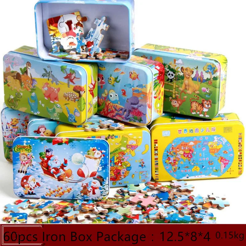 22.5*14CM 60pcs/set Wooden Cartoon 3D Toys 3D Wood Puzzle Iron Box Package Jigsaw for Children Montessori Early Educational Toys
22.5*14CM 60pcs/set Wooden Cartoon 3D Toys 3D Wood Puzzle Iron Box Package Jigsaw for Children Montessori Early Educational Toys