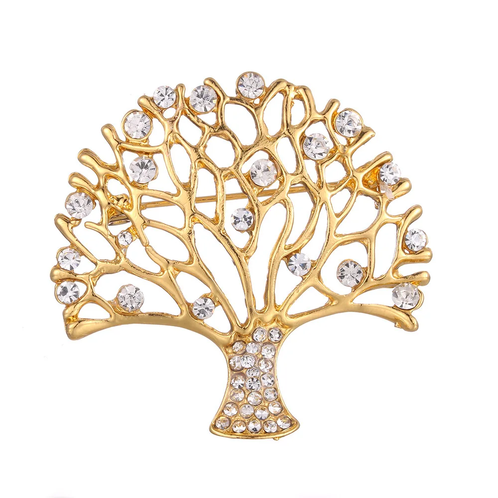 GB New Arrival Life Tree Gold tree High-grade Brooch Pin Crystal Imported 888 Rhinestones Brooch Clothing Accessories
GB New Arrival Life Tree Gold tree High-grade Brooch Pin Crystal Imported 888 Rhinestones Brooch Clothing Accessories